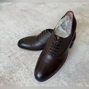 Hugo Boss Men’s Leather Oxford Dress Shoes Brown Made in Italy